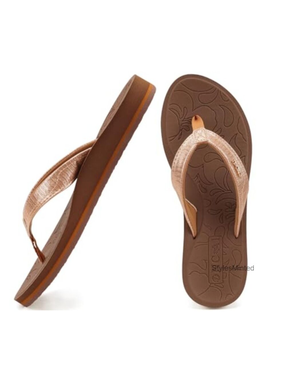 Comfortable Flip Flops with Arch Support Non Slip Waterproof